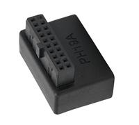 Adaptador de Panel Frontal USB Codo Vertical Duradero de 90 Grados USB 3.0 de 19 Pines a 20 Pines para la Mayoría de Las Placas Base de Computadoras Fácil Instalación 1 Unidad (Escribe un)