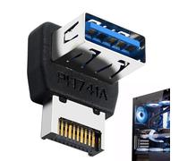 Adaptador de Panel Frontal USB, Conector de Placa Base de computadora, USB 3.1 al encabezado Tipo E, Conector de dirección de 90 Grados Tipo de Panel E, Compatible con niños Adolescentes para niñas
