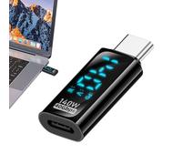Adaptador de pantalla digital USB C a USB C,Adaptador USB C a USB C,Indicador luminoso LED, conector USB C tipo C PD 140 W | Adaptador de extensión USB C Plug and a carga rápida pe