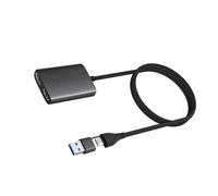 Adaptador de pantalla dividida USB C, convertidor de salida compatible con HDTV doble para monitores de ordenador de oficina y cine en casa. Adaptador compatible con USB C a doble HDTV