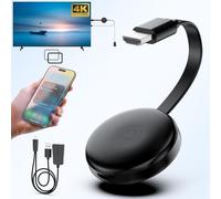 Adaptador de Pantalla HDMI inalámbrico 4 K, Adaptador HDMI 5G, Adaptador de dongle inalámbrico, Mirroring Extender Stream Video/Audio Desde Android/iOS/Windows/MacOS/Laptop a TV/Monitor/Proyector