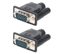 Adaptador de pantalla VGA de 2 piezas, conector macho ficticio, emulador fantasma EDID sin cabeza