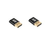 Adaptador de pantalla Virtual 2X 4K Dummy Plug DP, emulador fantasma sin cabeza EDID para tarjeta de vídeo de gráficos de PC