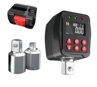 Adaptador de par digital profesional de 1/2 pulgada con sensor de alta precisión y alarma LED para uso mecánico, incluyendo cuatro unidades de medición y grupos de memoria preestablecidos (30 N)