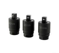 Adaptador de par para trinquete de 3/8 que se convierte en ajustes de 25 35 40 Nm que evita el apriete excesivo del filtro de aceite, herramienta negra de acero (3 piezas)