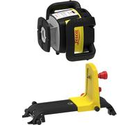 Adaptador de pared y trípode CA para nivel láser giratorio, ideal para trabajos de precisión en construcción y alineación de estructuras.
