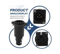 Adaptador de Paso de Chasis con Brida para Convertidor XLR de 3 Pines DMX512 Macho A Hembra para Neutrik NA3MDF PCM-S-0629
