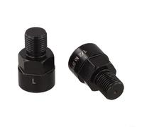Adaptador de pedal de bicicleta de aleación de aluminio que convierte roscas de manivela de 1/2 pulgada a pedales de 9/16 pulgadas, piezas de conversión negras para reparación y actualización de