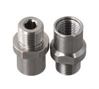 Adaptador de pedal de ciclismo fabricado con acero inoxidable 304 para pedales de 1/2 pulgada con brazos de manivela de 9/16 pulgadas para una fijación segura