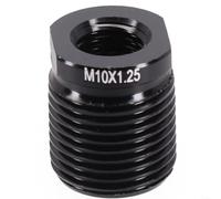 Adaptador de perilla de cambio de marchas de aluminio M8 para m10 para m14 paso de rosca 1.25 1.5mm tornillo interno para palanca de cambios manual de coche negro (para m10 x 1.25)