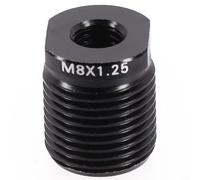 Adaptador de perilla de palanca de cambios de aleación de aluminio con rosca interior, convertidor de perilla de palanca de cambios negro compatible con M8 x 1.25, M10 x 1.25, M10 x 1.5, M14 x 1.5 (M8