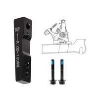 Adaptador de pinza de freno de disco IS a poste para instalaciones de cuadro y horquilla de bicicleta compatibles con Shimano (R160)