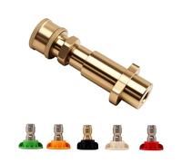 Adaptador de pistola de alta presión de 1/4" con 5 puntas de boquilla de pulverización extraíbles, adaptador rápido para pistola de espuma compatible con Karcher/Kärcher serie K K2, K3, K4, K5, K6, K7