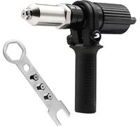 Adaptador de pistola de remache con mango de plástico extraíble, cabeza de pistola de remache eléctrico, accesorios de herramienta de taladro de remachado inalámbrico