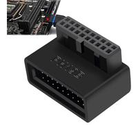 Adaptador de placa base USB 3.0 de 90 grados, conector de cabecera de panel frontal de 19 pines de alta velocidad, adaptador de cable de extensión USB interno, enchufe de cabecera de placa base en