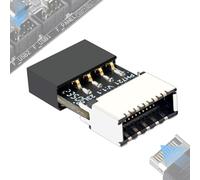 Adaptador De Placa Base USB C - Conector Interno 19 Pin A USB Tipo C Hembra | Convertidor Montable En Panel Para Puerta Frontal Gabinete PC Desktop Modding