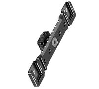 Adaptador de placa de soporte de zapata fría de aluminio, barra de extensión doble para micrófono, soporte de luz de video LED, herramienta de fotografía al aire libre