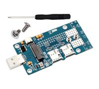 Adaptador de placa USB 3.0 con alimentación auxiliar compatible con doble ranura para tarjeta para conector de módulo 3G 4G para escritorio