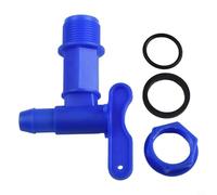 Adaptador de plástico para grifo de agua IBC con rosca gruesa de 25,4 mm para botella de cerveza casera de lluvia, conector de espiga extraíble para una fácil limpieza, (azul)