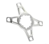 Adaptador de plato de cadena, 3 pernos de manivela a 4 pernos 110BCD Chainring Aleación de aluminio, Adaptador de juego de bielas Adaptador de araña de conversión de plato (Plata)