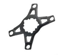 Adaptador de plato, manivela de 3 pernos a 4 pernos 110BCD, aleación de aluminio, adaptador de plato, adaptador de cadena de conversión de araña (negro)