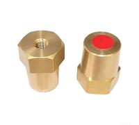 Adaptador de polo de batería M6 M8 para M10 3/8 pulgadas hembra de latón para coche, camión, barco, terminal de conexión, convertidor para fácil mantenimiento y carga, color cobre, 2 unidades