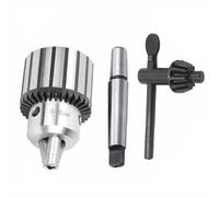 Adaptador de portabrocas B22 de alta resistencia con llave de portabrocas y eje cónico Morse para fresadora de torno