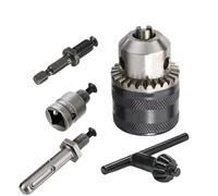 Adaptador de portabrocas de 1,5 a 13 mm con rosca de portabrocas de 1/2"-20UNF for brocas de llave de impacto de 1/4".(Chuck Hex Adapter)