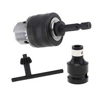 Adaptador de portabrocas de 3/8 pulgadas con llave de mandril, adaptador hembra de 1/2 pulgada para convertidores de llave de aire, adaptador de conversión