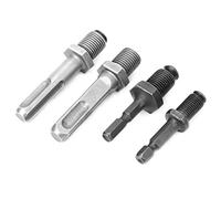 Adaptador de Portabrocas de 4 Piezas, Conversión de Vástago Redondo Hexagonal Cuadrado y Juego de Varilla Conectora con Material de Acero de Alta Velocidad para un Trabajo