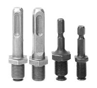 Adaptador de Portabrocas de 4 Piezas Herramienta Eléctrica Conector de Portabrocas Adaptador de Vástago Hexagonal Cuadrado Adaptador de Conversión de Varilla