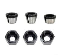 Adaptador de portabrocas de 6 mm, 6 35 mm, 8 mm para enrutador de madera, incluye tuerca para una fácil conversión (6,35 mm)