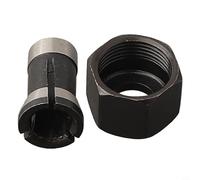 Adaptador de portabrocas de acero al carbono M15 para máquinas eléctricas de corte y grabado, se adapta a ejes de 6 mm/6,35 mm/8 mm, paquete de 2 (8 mm)