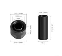 Adaptador de portabrocas M20 66 35810 mm con tuerca esencial para recortar y grabar (12 x 10)