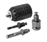Adaptador de portabrocas, portabrocas sin llave,Adaptador de broca sin llave de 2-13 mm | Vástago hexagonal de 1/4", vástago -Plus, adaptador cuadrado de 1/2" para martillo perforador, llave de imp