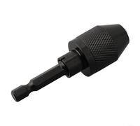 Adaptador de portabrocas sin llave de vástago hexagonal de 1/4 pulgadas para convertir sistemas de cambio rápido para aceptar brocas de vástago redondo y vástago hexagonal