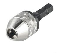 Adaptador de portabrocas sin llave de vástago hexagonal de 6,35 mm para convertir controladores estándar para sujetar brocas de cambio no rápido en múltiples herramientas eléctricas (0,3-6,5 mm)