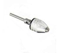 Adaptador de portabrocas sin llave Powertool de 0,3 a 3,4 mm, vástago hexagonal de 1/8 pulgadas, multicambio rápido, para molinillo eléctrico, 1 unidad (plata)