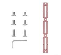 Adaptador de posición ajustable de aleación de aluminio para botella de agua para bicicleta, con versión extendida de 23 cm y juego de montaje completo (rosa)