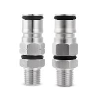 Adaptador de poste de bola de 19/32'' - Conector de barril de gas/líquido de acero inoxidable con rosca NPT de 1/4'' for elaboración casera de cerveza.(Ball lock post)