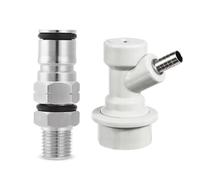 Adaptador de poste de bola de 19/32'' for barriles - Conector de gas/líquido de acero inoxidable 304 con roscas NPT macho de 1/4''(Gas ball lock 2)