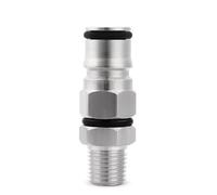 Adaptador de poste de bola de 19/32'' for barriles - Conector de gas/líquido de acero inoxidable 304 con roscas NPT macho de 1/4''(Liquid ball lock)