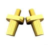 Adaptador de poste de terminal de batería de latón, paquete de 2 pernos de rosca macho, convertidor negativo positivo, reemplazo de alta conductividad, para coche, camión, RV