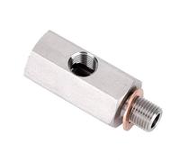 Adaptador de presi¨®n de aceite, Turbo Adaptador Sensor de presi¨®n de aceite Tee 1 / 8in NPT Hembra M10X1 Macho y Hembra
