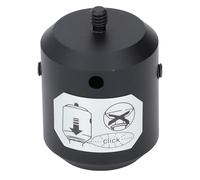 Adaptador de prisma Adaptador de poste topográfico de aleación de aluminio Conector de 5/8-11 a 1/4 de pulgada para estación total GPS RTK Base de varilla de centrado Muelle de