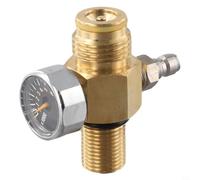 Adaptador de prueba de regulador de tanque de acero inoxidable para regulador de tanque HPA, presión ajustable 0-2800psi con rosca 5/8-18UNF o M18x1.5, salida G1/2 (rosca 5/8-18UNF)