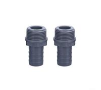 Adaptador de púas NPT macho de plástico para estanque, tubería de agua, piscina, tubo de circulación, cuerpo de polipropileno (25 mm)