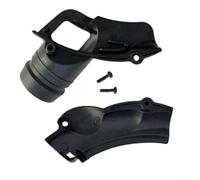Adaptador de puerto de polvo de carcasa delantera trasera de plástico negro compatible con Dewalt N168420 N108974 pieza para DCS570 Accesorio de repuesto de sierra circular 1 pieza para una extracción