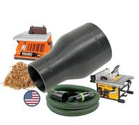 Adaptador de puerto de recogida de polvo para mangueras Festool D27 y Bosch VAC005, conecta manguera de 27 mm (D27/32) a puertos de polvo de 2-1/2 pulgadas