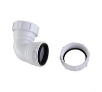Adaptador de PVC de 90 grados de 40 mm para conexiones de tubería de drenaje de apoyo instalaciones de drenaje de bañera, configuraciones de drenaje de fregadero y bandejas de ducha